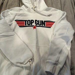 White Top Gun hoodie, size M